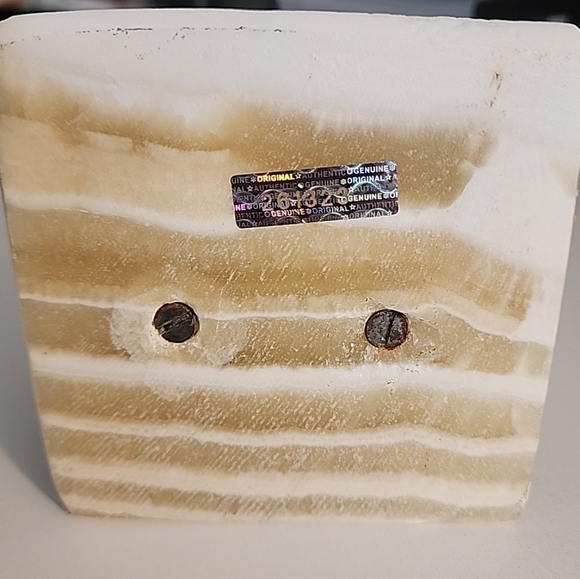 Egyptian King Tutankhamun Sphinx Egyptian Pharaon Brass Bust on alabaster Base. - Picture 10 of 10